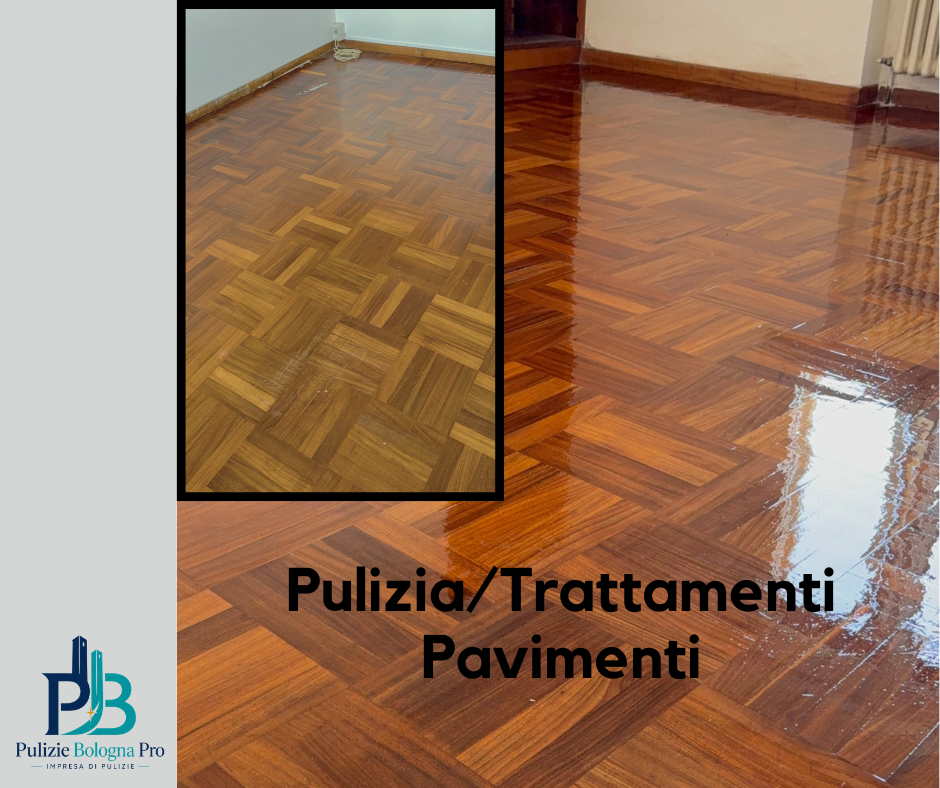 Confronto prima e dopo un intervento di pulizia e trattamento del parquet